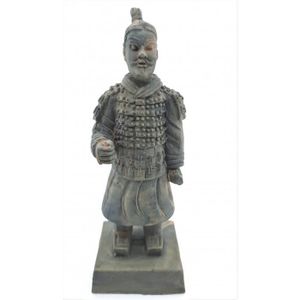 DÉCO ARTIFICIELLE Statuette guerrier chinois Qin 1 L, hauteur 14 cm,
