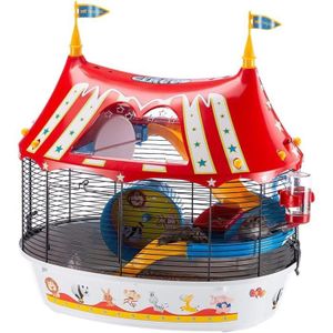 CAGE Circus Fun Cage à 3 Étages Plastique Robuste et Mé