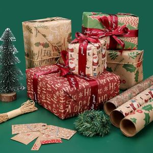 Noël Papier Tissu Pack 30 Grandes Feuilles 50 cm x 70 cm Emballage Cadeau Noël 