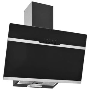 Klarstein Luna Hotte Murale Aspirante 60cm Extraction 420m H Eclairage Led Acier Inox Noir Achat Vente Hotte Cdiscount