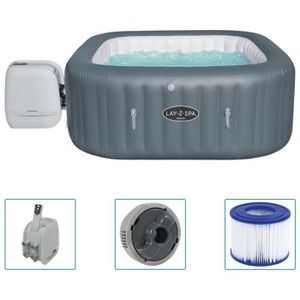 SPA COMPLET - KIT SPA SIBON-WORD Bestway Cuve thermale gonflable Lay-Z-Spa Hawaii HydroJet Pro facile à MONTER®TJSCQD®