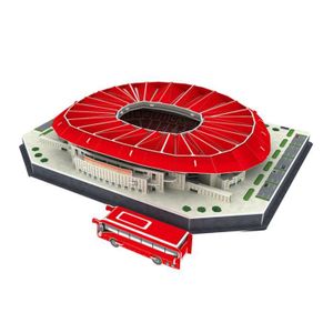 MEGABLEU- Stade 3D Bollaert Rc Lens Puzzle, 678297, Gris/Rouge/Jaun