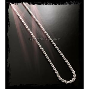 CHAINE ARGENT homme maille Boules /& tiges 45 cm neuf