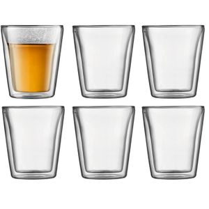 Verre Expresso Bodum Bodum Canteen Set 6 Verres Double Paroi 0 1 L Transparent Achat