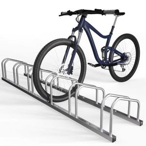 RACK RANGEMENT VÉLO Râtelier pour 6 vélos - MONZANA - Support de rangement métal - Largeur pneu 35-60mm - Intérieur/extérieur