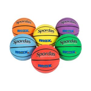 BALLON DE BASKET-BALL Ballons de basket Spordas Max - Lot de 6 - Rouge -
