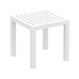 TABLE DE JARDIN  Table d'appoint Costa coloris blanc
