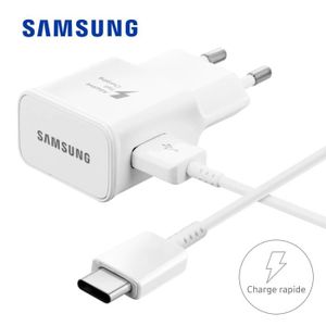 CHARGEUR TÉLÉPHONE Chargeur Samsung Rapide EP-TA20EWE + Cable USB Typ
