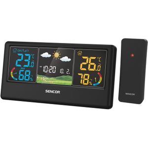 Station Météo Numérique Sans Fil - Thermomètre Intérieur/Extérieur - Capteur à Distance 36 M - Affichage Clair