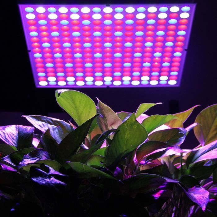 Excelvan 45W 225 SMD LED Hydroponique lampe lumière plante & Panneau d'éclairage Spectre complet fleur vegetale & bl - Cdiscount Maison