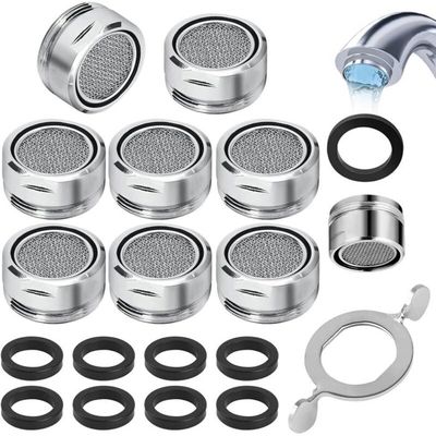 Lot De 3 Mousseurs Pour Robinet M24 – Aérateur à Filtre Inox, Olakin, Finition Polie
