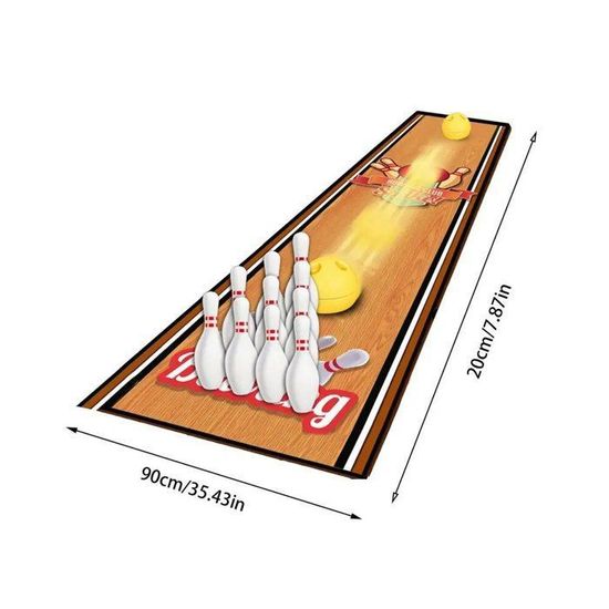 Jeu de curling de table 3 en 1 - SURENHAP - Jeu de bouclage - Bowling