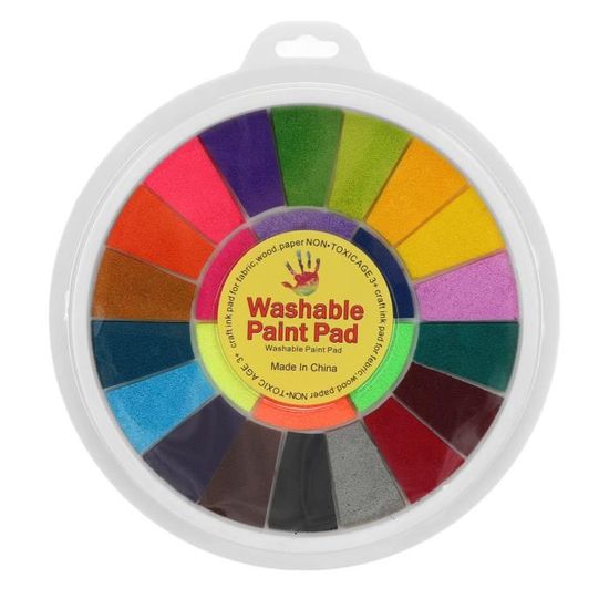 Tampon Encreur Enfant 8 Couleurs Bubuny - Lavable, Pour Empreintes, Peinture Au Doigt