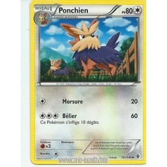 Carte Pokemon Ponchien 121 149 Noir Blanc Frontieres Franchies Cdiscount Jeux Jouets