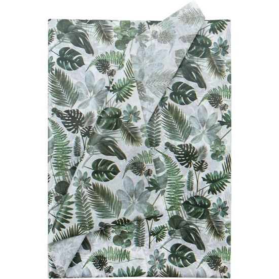 Décoration Fête 30 Feuilles Papier De Soie Floral - 70x50cm, Pour Emballage Cadeaux Et Déco Fête Papier De Soie 70x50cm
