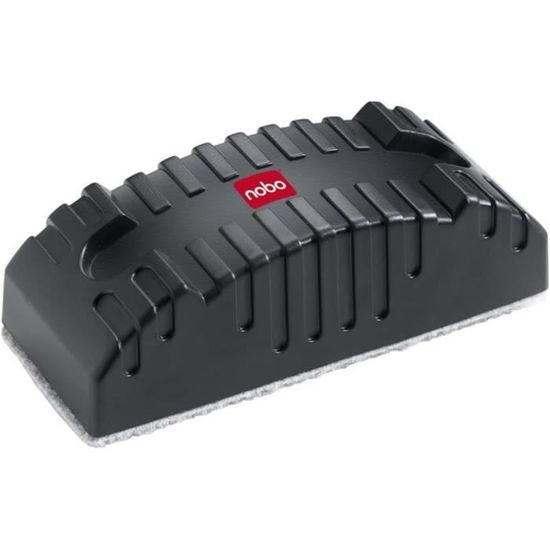 Effaceur Magnétique Nobo Pour Tableaux Blancs - Noir - Aimant Intégré - Nettoyage Facile Et Pratique