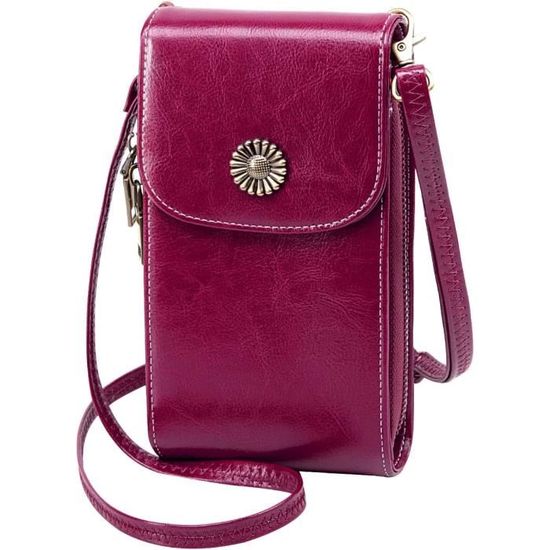 GUESS GUWBSATMBK Saffiano Sac pour téléphone portable en polyuréthane