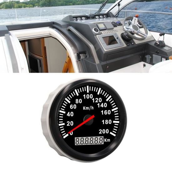 Compteur De Vitesse GPS 85 Mm – étanche IP67, écran Rétroéclairé, Verre Trempé, Pour Bateau, Voiture, Moto