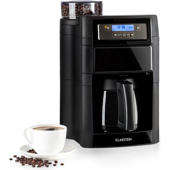 Klarstein Aromatica Ii Cafetiere 1 25l Machine A Cafe Avec Broyeur Integre Pour 10 Tasses Verseuse Thermos 1000w Noir Achat Vente Cafetiere Soldes Sur Cdiscount Des Le 20 Janvier Cdiscount
