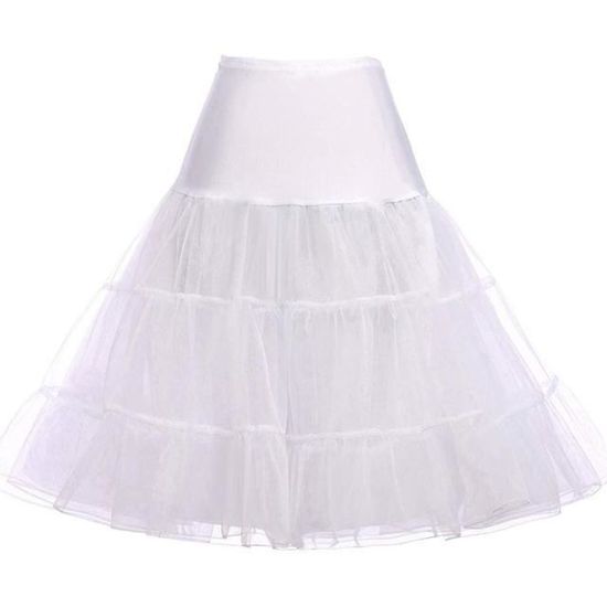 Robe Jupon Cosplay 50s pour femmes - White[D6693] - Crinoline pour ...