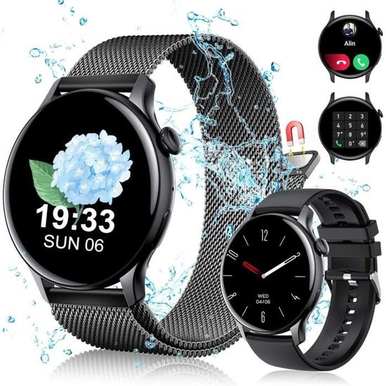Montre Connectée Blackview - Écran AMOLED 1,43" - Appels Bluetooth - 100+ Modes Sport - Suivi Santé - Pour Android/iOS