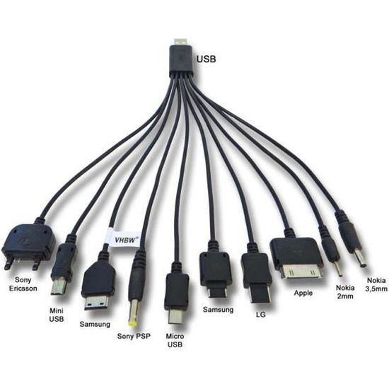 Cable USB Universal 10 en 1, Cable de carga múltiple