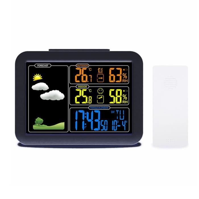 Station météo sans fil avec 3 capteur horloge numérique thermomètre