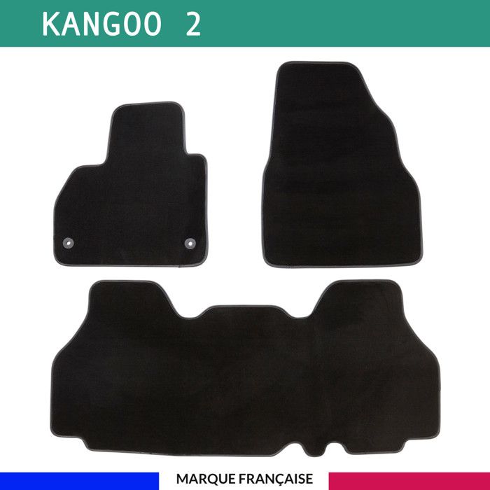 Tapis de voiture Renault Kangoo II, fabrication 2008 - présent, carrosserie van, 2 places #1