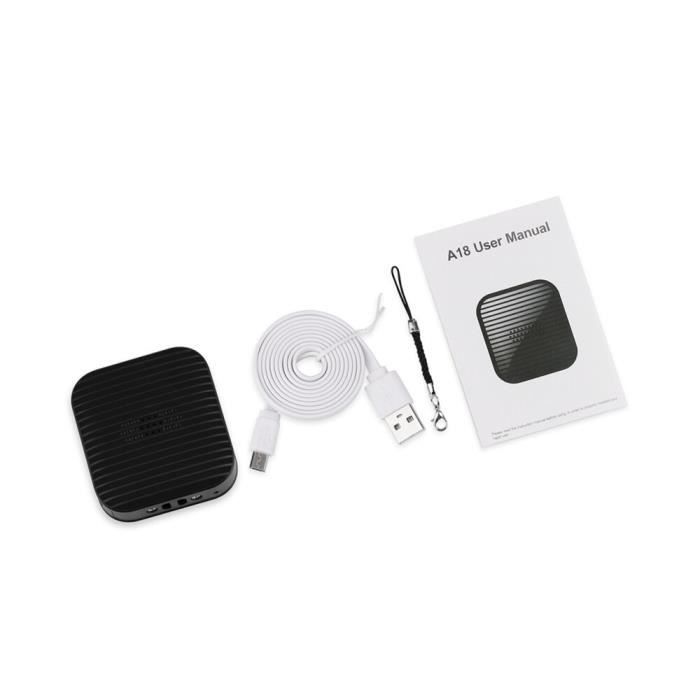 Couleur Noir Pas de boîte Mini Tracker GPS Portable A18, Dispositif de Suivi Pour Enfants, Animaux Domestique
