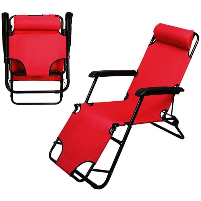 Chaise longue pliante de plage inclinable et chaise longue de patio de plage elle707