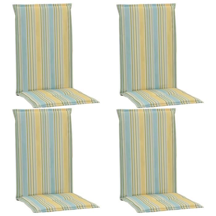 Coussins de chaise de jardin 4 pcs Multicolore 120x50x3 cm #78 -RAI