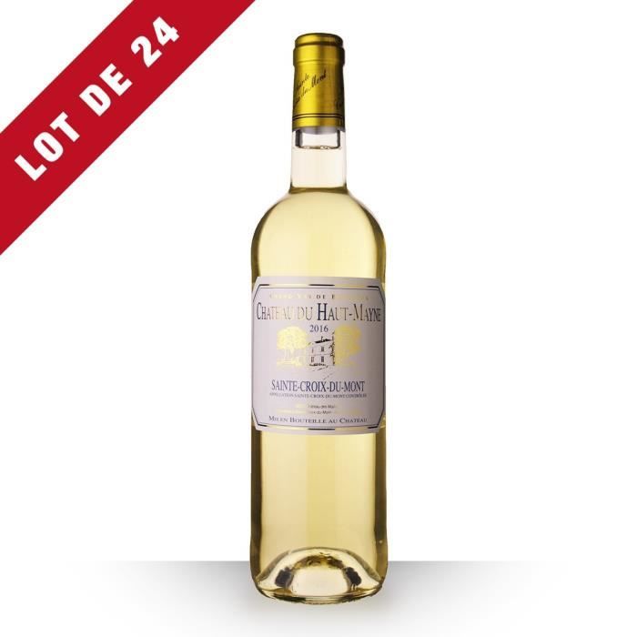 24X Château du Haut-Mayne 2016 Blanc 75cl AOC Sainte-Croix-du-Mont - Vin Blanc