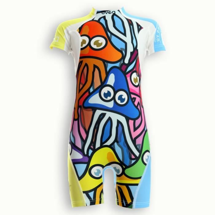 UVEA Combinaison maillot de bain kidsguard anti UV 80+ Manly - Taille 2/4 ans - Imprimé funnyjelly