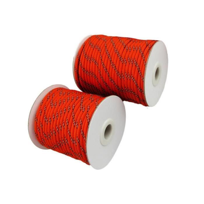 2 rouleaux de corde de tente durable réfléchissante en Nylon matériel de de Guyline cordon pour Camping Kits de CAMPING TOOLS