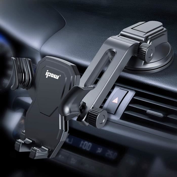 Support Telephone Voiture Ventouse,Pince Porte Téléphone Portable Voiture,Support Auto pour Smartphone Universel,Fixation sur Tab153