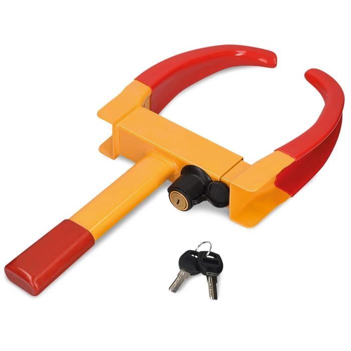 Navaris Sabot de Roue - Antivol de Pneu Universel pour Voiture Moto Camion remorque - Bloque Roue Extensible sécurité antidémarra