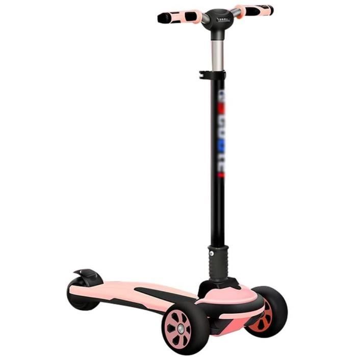 Trottinette pour enfants avec hauteur réglable - 3 roues lumineuses - Absorption des chocs - Pour enfants de 3 à 10 ans