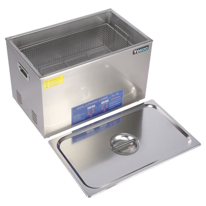 Nettoyeur À ultrasons 220V 30L Machine ultrasonique de nettoyage réservoir ultrasonique de décapant avec Panier HB010 -JNG
