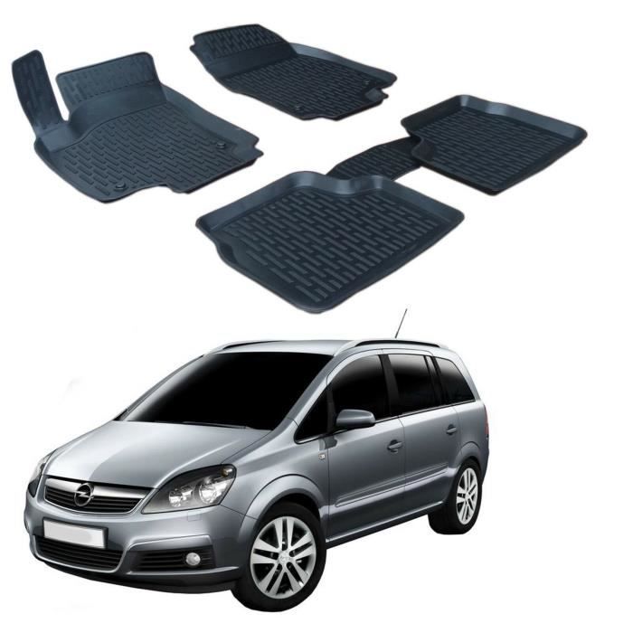 - 3D TAPIS DE SOL EN CAOUTCHOUC PREMIUM COMPATIBLE AVEC OPEL ZAFIRA B 2006-2011 4 pièces SCOUTT