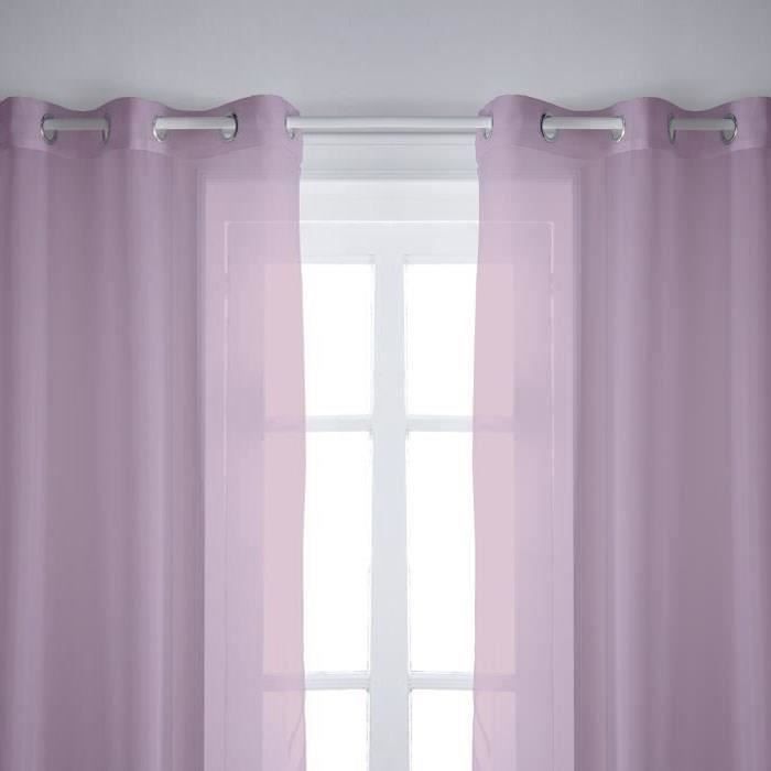 TODAY Paire de voilages 135x240 cm poudre de lilas
