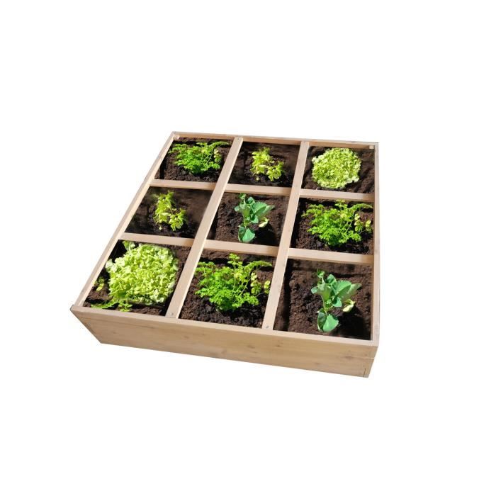 Grow - Carré de potager 9 compartiments