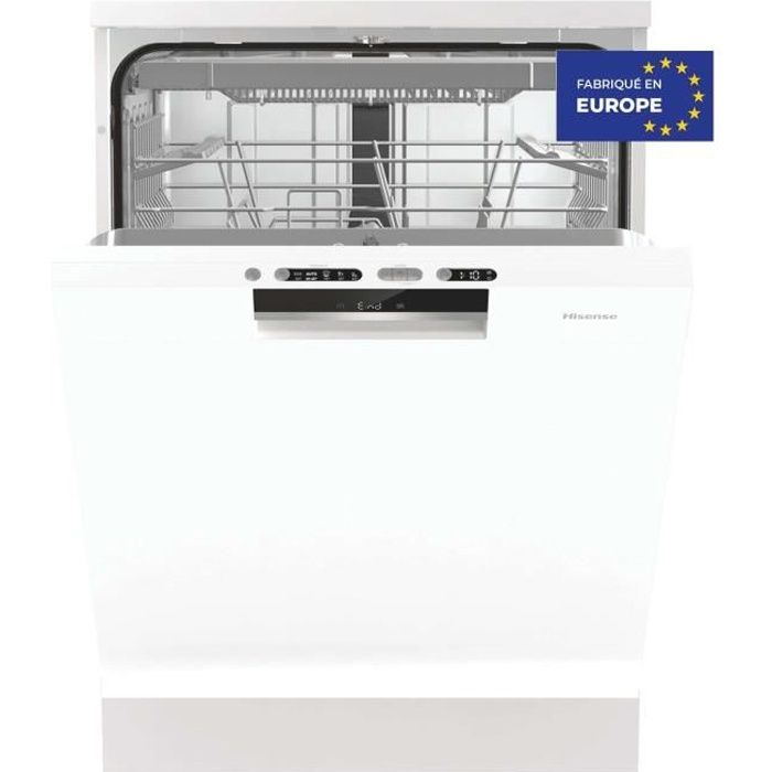 Lave-vaisselle pose libre HISENSE HS661C60W - 16 couverts - Moteur induction - L60cm - 44 dB - Blanc