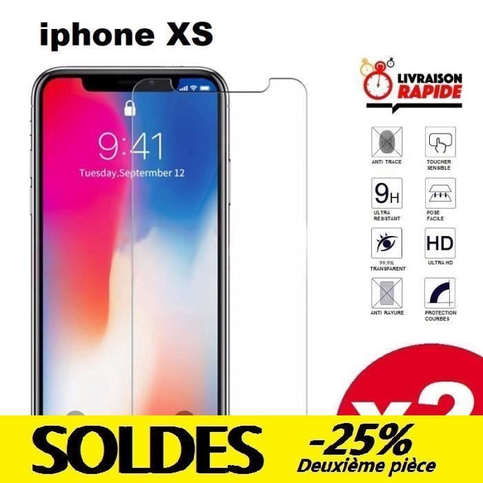 Iphone xs verre trempe