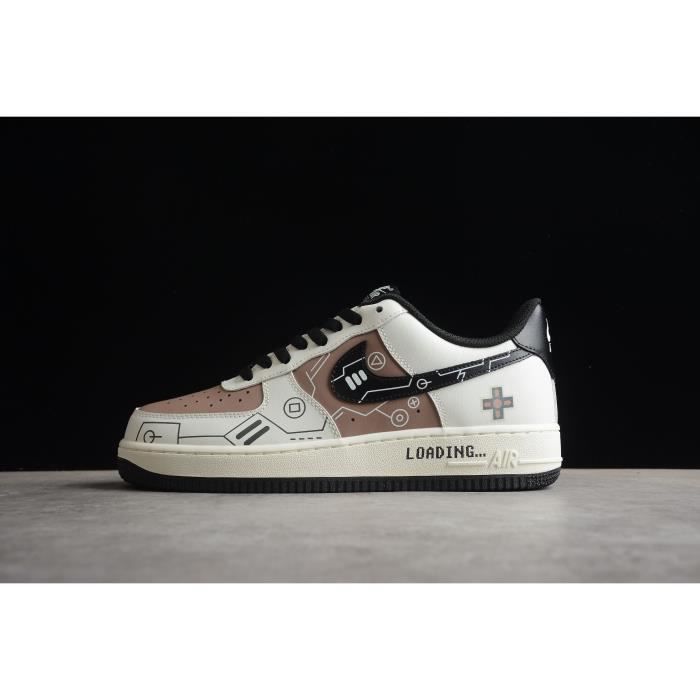 BASKET Niikes-Airs-Forces 1 Low White Brown CW2288-222 Homme Femme