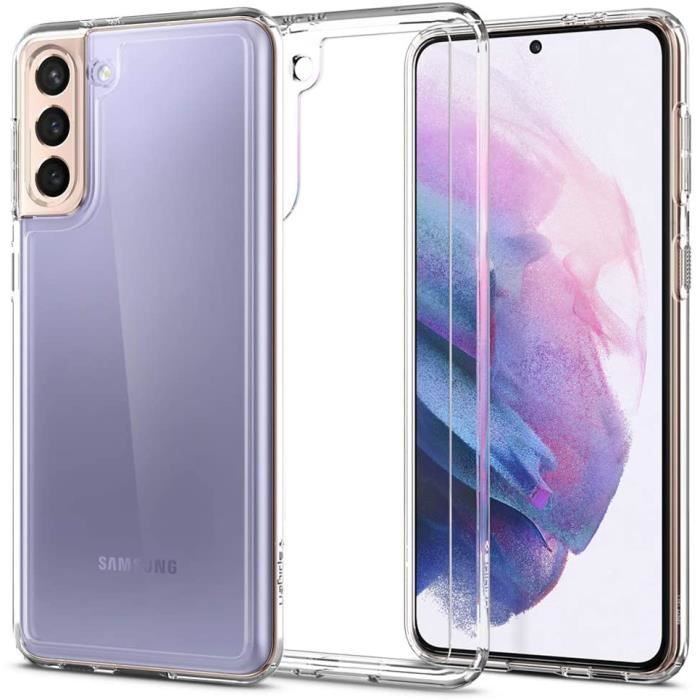 Spigen Ultra Hybrid Coque Compatible avec Samsung Galaxy S21 - Crystal Clear