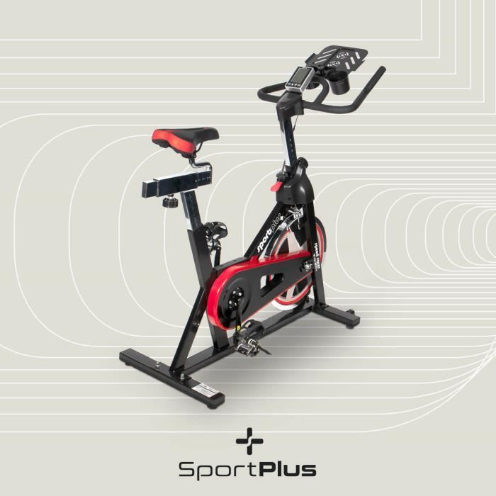 Speedracer/Speedbike - SportPlus, Support de Tablette - Compatible avec Ceinture pectorale Bluetooth - Roue d'inertie env. 13 kg