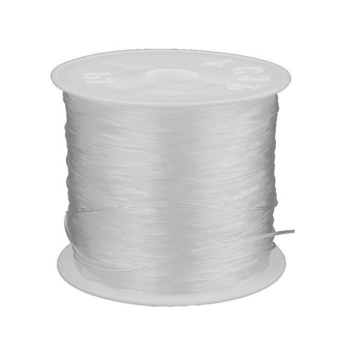3 Rouleau Fil Elastique pour Bracelet 0.6mm Cordon Collier Transparent