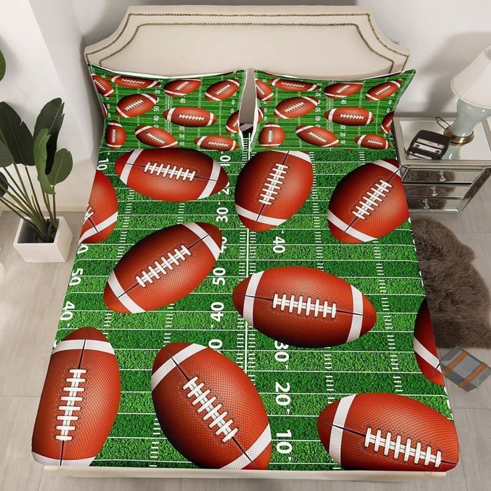 Rapport Football Rouge Housse De Couette Et Taie D'oreiller