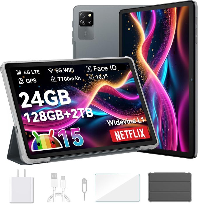 Blackview Tab 60 Pro Tablette Tactile 10.1 HD+ IPS Android 1424Go+128Go/SD 1 To5100mAh(10W) Wifi 5 Mode PC Dual SIM – Gris