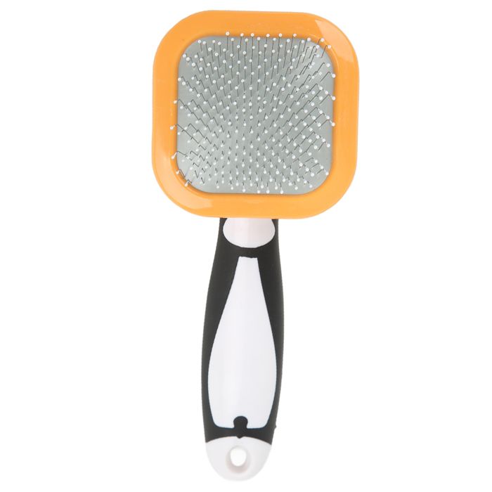 Brosse à Lisser de Petits Animaux de Compagnie Brosse de Toilettage Lapin avec Tête Rotative 360° Élimine Cheveux Flottants